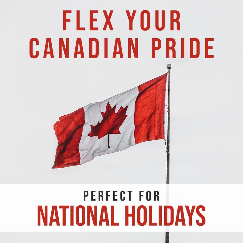 CLEARNEXT 100% Polyester Canadian Flag 3x5 Foot Silk Printed Bright