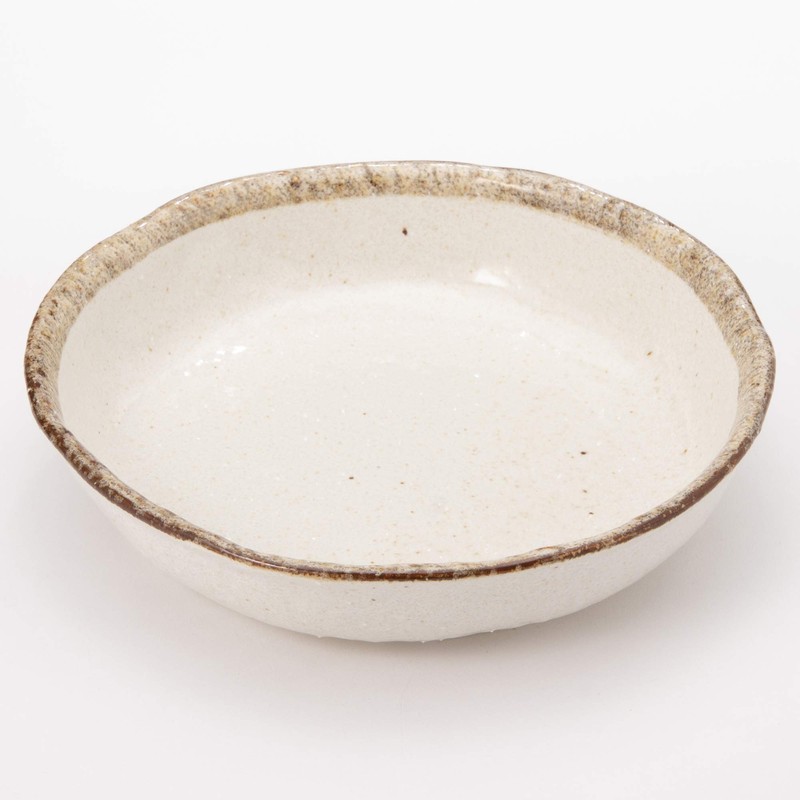 Mino Ware K72061 White Karatsu Round Simmering Pot