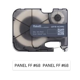 MakeID Multi-Purpose Nylon Labels with Ribbon for P31 Industrial Label Maker - Versatile Continuous Labels for Wire Marking, General ID, Laboratory, and DataCom, 0.71" W, 19.68ft/Roll