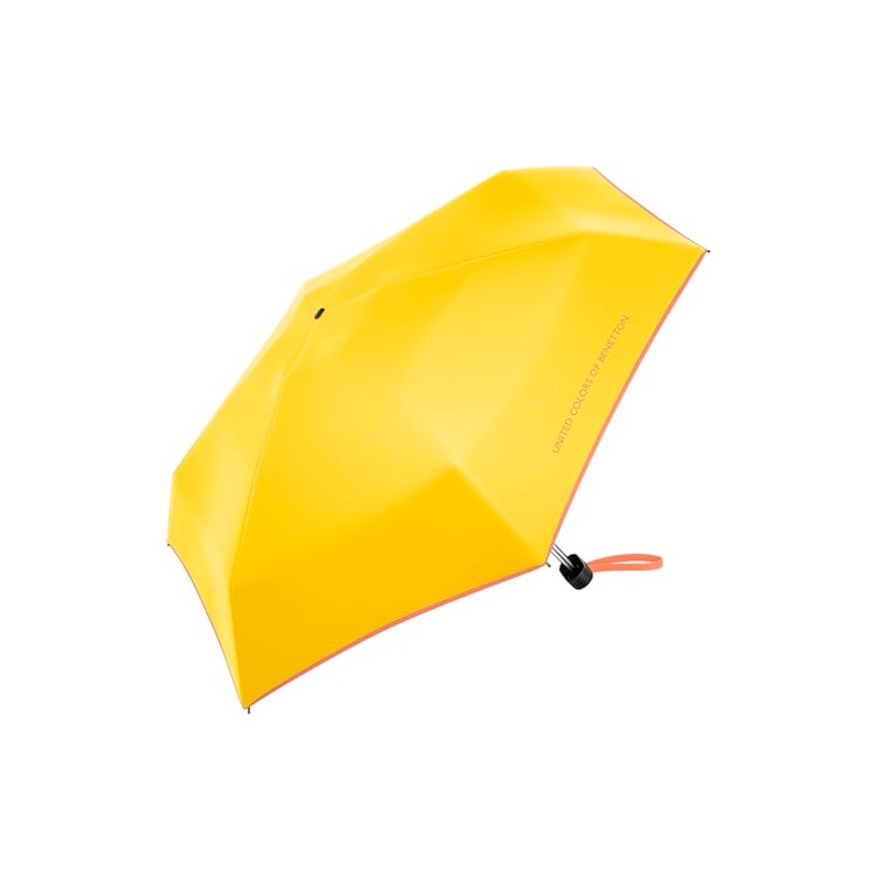 Benetton Pocket Umbrella Ultra Mini Flat Solid, Cyber Yellow