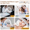 29in Half Moon Light for Nail Desk, Foldable Nail Light