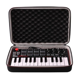 LTGEM Case Compatible with Akai Professional MPK Mini MK3 / MPK Mini Play MK3 25 Key USB MIDI Keyboard Controller, Black+Gray(Case Only)