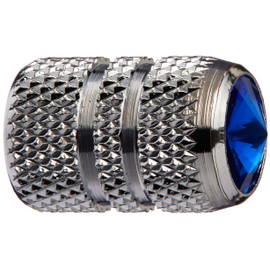 RoadPro RPCRVC4B Blue Chrome Finish Colored Tip Valve Caps - Pack of 4
