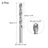 sourcing map Pack of 2 Solid Carbide Drill Bits Spiral