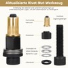 77 Stücke Nietmuttern Set, Nietmutternzange Set für M3, M4, M5,
