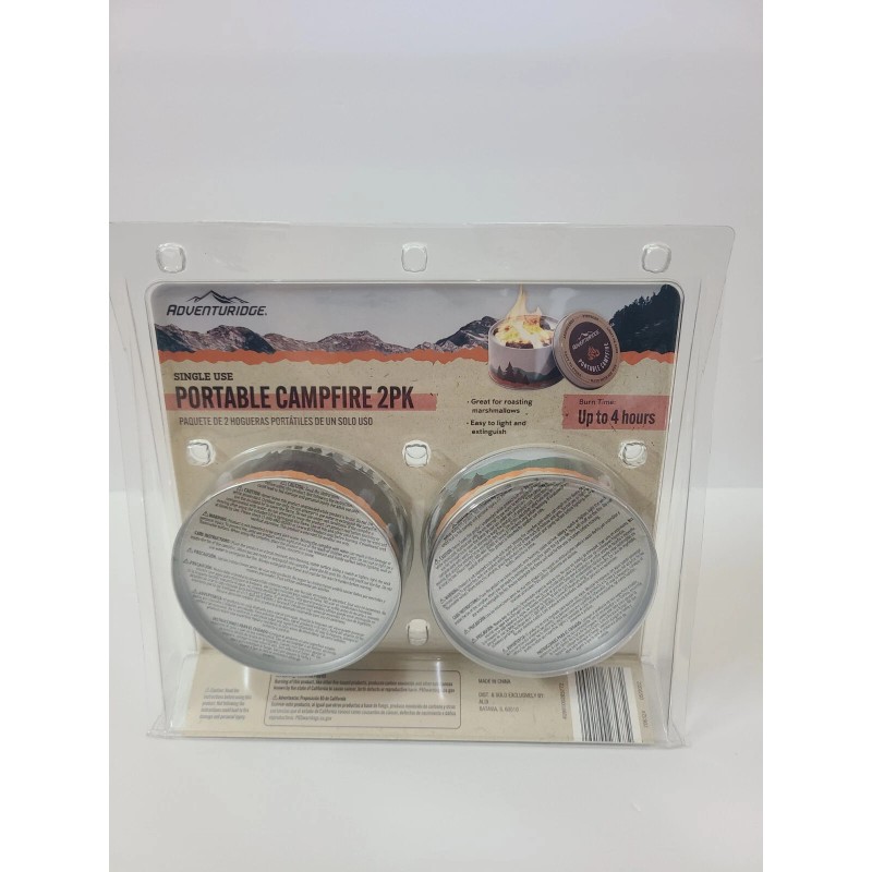 Adventuridge Portable Campfire 2 Pack Lightweight, Durable & Sturdy Up