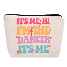 Funny Dancer Gifts Makeup Bags for Women Aesthetic Dance Cosmetic Bag for Girls Fun Dance Teacher Gift Bags Ballet Gifts for Teens Birthday Gifts for Daughter Sister Graduation Gifts for Best Friend