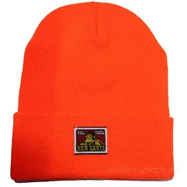 Ben Davis Acrylic Cuffed Beanie Skull Cap (Orange)