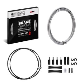 Chooee 2xPro Bike Brake Cable Kit,Bicycle Brake Cable For Mountain Bike/MTB Brake Cable Housing Coated Braided & Teflon Inner line, Silver