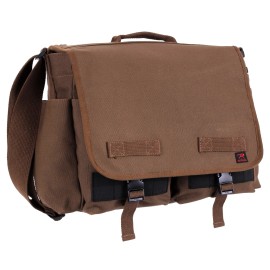 Rothco Black or Brown Concealed Carry Messenger Bag - Rothco Undercover CCW Canvas Bags - Brown