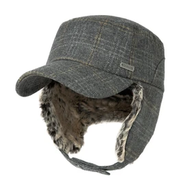 XXL 2XL Winter Trapper Hat Baseball Cap with Faux Fur Earflaps for Large Big Head Men Women with Quilted Lined Ear Protection Cold Weather Grey