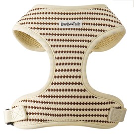 Bobotails Small Grain Dog Harness with D-Ring Leash Clip Set,Adjustable Soft Padded and Cotton Fabric Pet Vest for Large, Medium and Small Dogs (Nude, Medium)