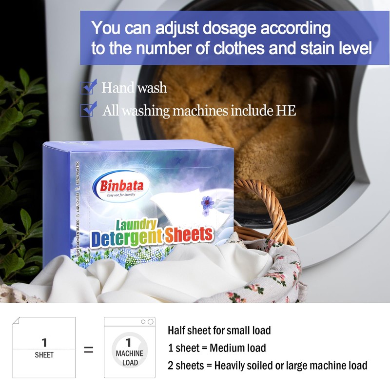 Laundry Detergent Sheets, 200 Loads Fresh Linen Scent Hypoallergenic Eco-Friendly,