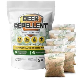 Deer Repellent, Rabbit Repellent Outdoor, Deer Deterrent for Plants, Bunny Repellant for Garden & Yard, Keep Deer, Rabbit, Elk, Hares Away, Protect Flower, Fruit