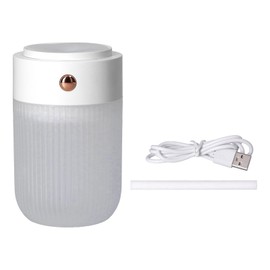 Cool Mist Humidifier Mini Portable 250mL USB Ultra Quiet Diffuser with Colorful Night LightWhite