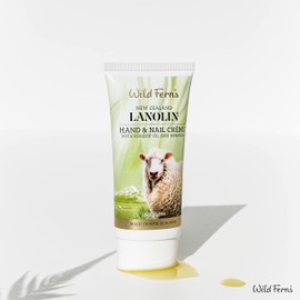 Wild Ferns Lanolin Hand and Nail Crème with Rosehip Oil & Keratin, 93% Natural, 85ml