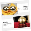 Mobestech 2pcs Brass Exercise Balls Smooth Metal Sphere Palm Exercise