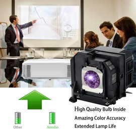 Aimdio Projector Lamp Replacement Lamp for Epson ELPLP91 EB-685Wi EB-685W EB-695Wi EB-680S EB-680 EB-685WS EB-685WT EB-695WT EB-695WT EB-695Wie Projector