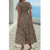 PRETTYGARDEN Flutter Sleeve Floral Spring Dresses for Women 2025 Casual