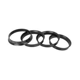 Hihaha 4pcs Plastic 57.1mm to 54.1mm Car Hub Centric Rings Wheel Bore Center Spacer Black Durable Material