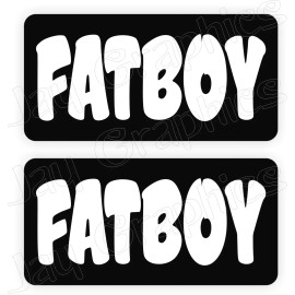 Unbranded/Generic Hard Hat Stickers | (2) FATBOY | Motorcycle Helmet Toolbox Decals Labels Fat Boy