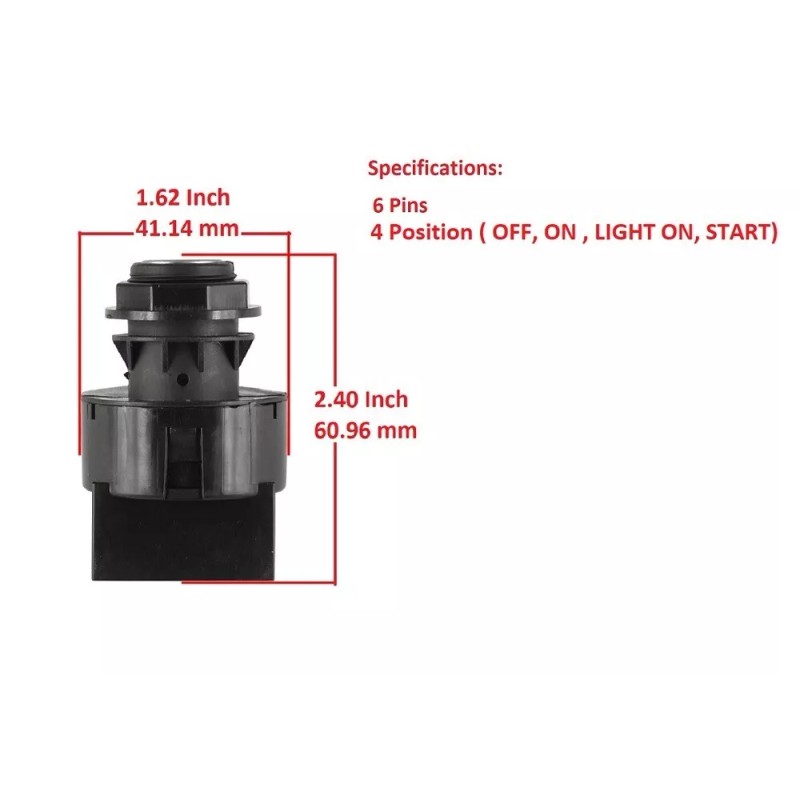 H&H bros For Polaris RZR XP 1000 Ignition Key Switch