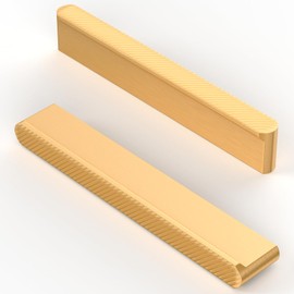 FURNIWARE Pack of 10 Furniture Handles, Carving Process Cabinet Handles, 96 mm Hole Spacing, Kitchen Handles, Gold Drawer Handles, Furniture Handles, Kitchen Cabinet Handles