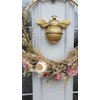 Gold Bee Door Knocker for Front Door | Polished Solid