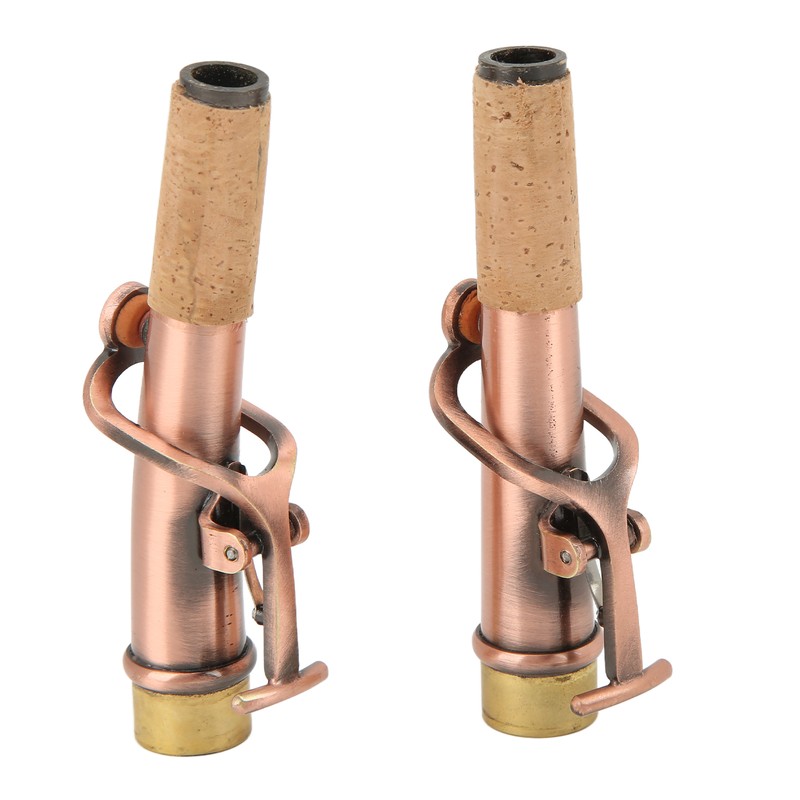 2Pcs Saxophone Neck Metal Straight Curved Accessory Replacement Set Kit