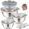 P&P CHEF Mixing Bowls with Lids Set of 3, Stainless
