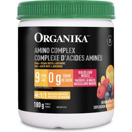 Organika Amino Complex Powder – 7g BCAA + 9 EAAs for Muscle Recovery & Performance