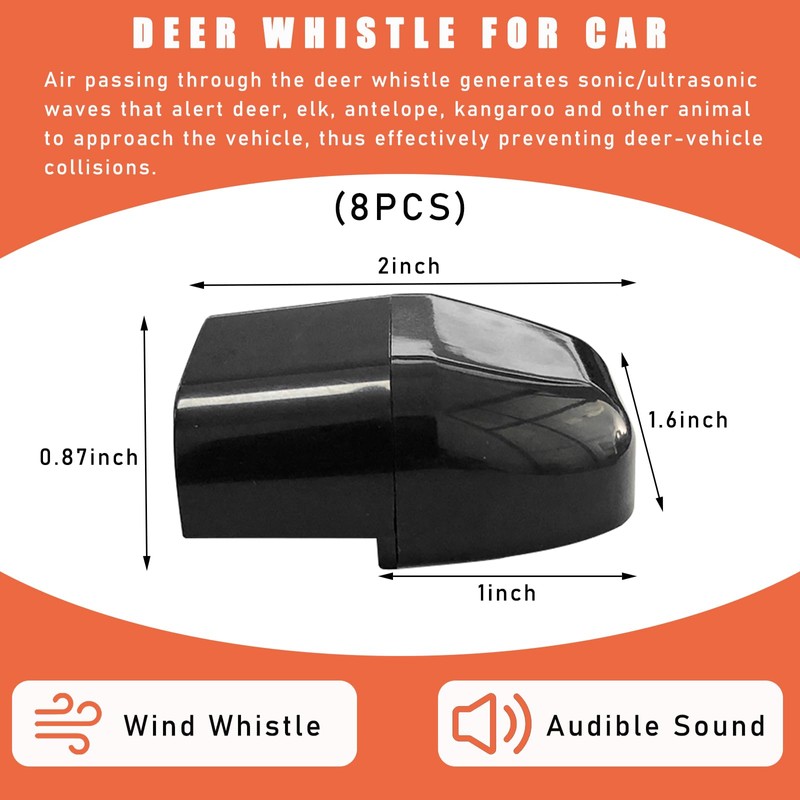 Dickno 8 PCS Deer Whistles for Car, Automotive Deer Warning