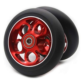 2Pcs Replacement 110 mm Pro Stunt Scooter Wheel with Abec 9 Bearings Fit for MGP/Razor/Lucky Pro Scooters (Orange Red)