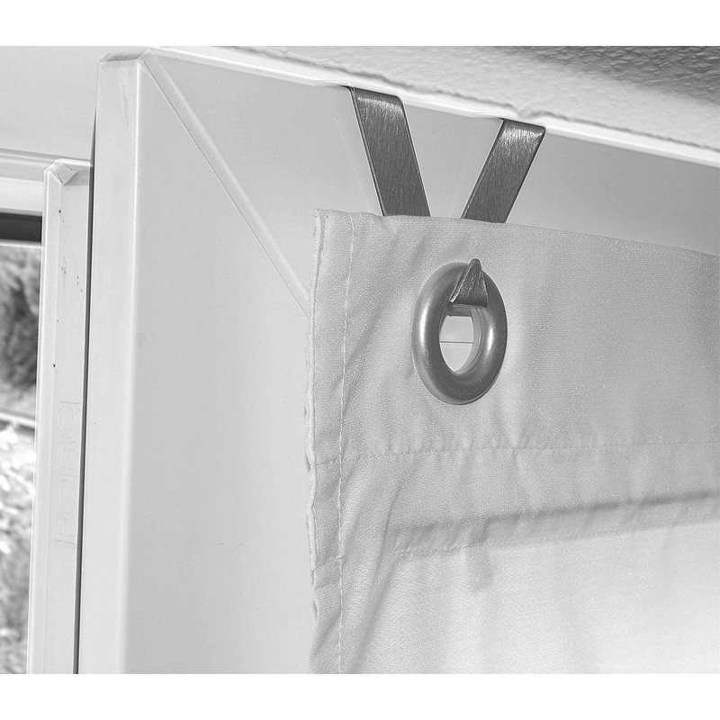Kessy Bessy Roman Blind, White, Natural, Grey, Green Marc Eyelet