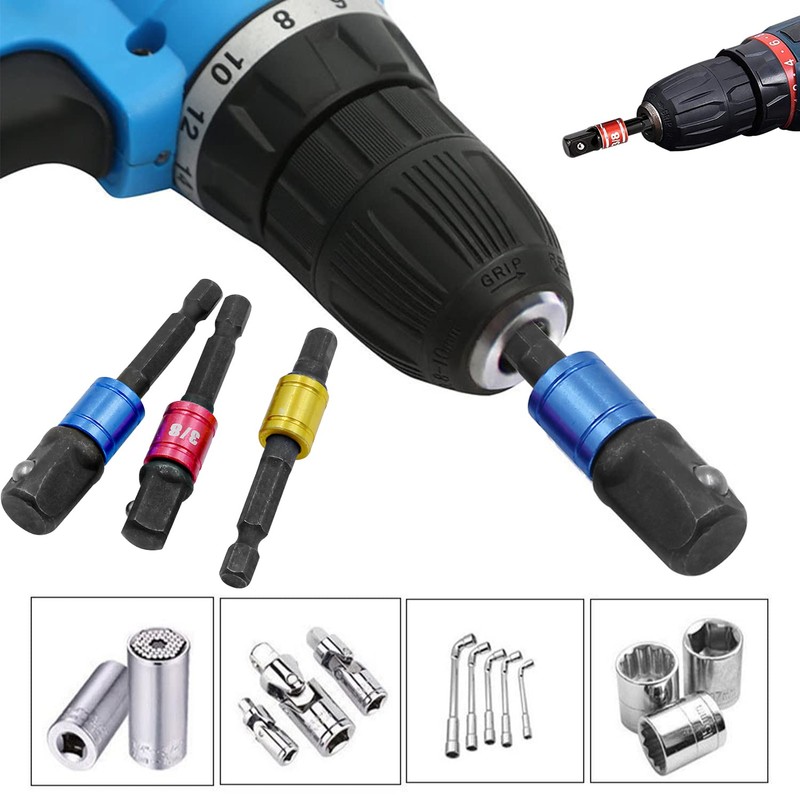 10 x Angle Attachment, 105 Angle Bit Holder, Socket Adapter,