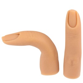 Framendino, 2 Pack Silicone Practice Fingers Bendable Nail Training Finger Silicone Training Fingers for DIY Nail Art