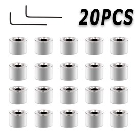 HUAZONTOM Pin Badge Pin Batch Fasteners Hardware Screw Type Catch Silver 0.2 x 0.2 inches (6 x 5 mm) Set of 20 (Boxed)