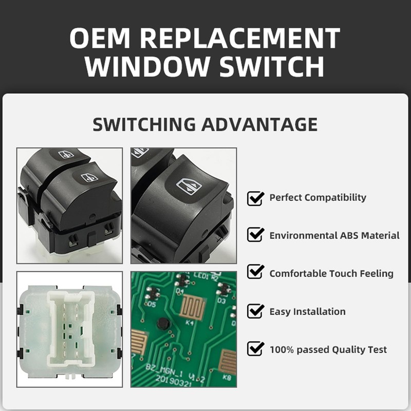 Window Control Switch, Car Window Master Control Switch Replacement 254118044R