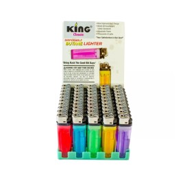 KING DISPOSABLE BUTANE LIGHTERS NEW IN BOX-100 Ct WHOLESALE LOT