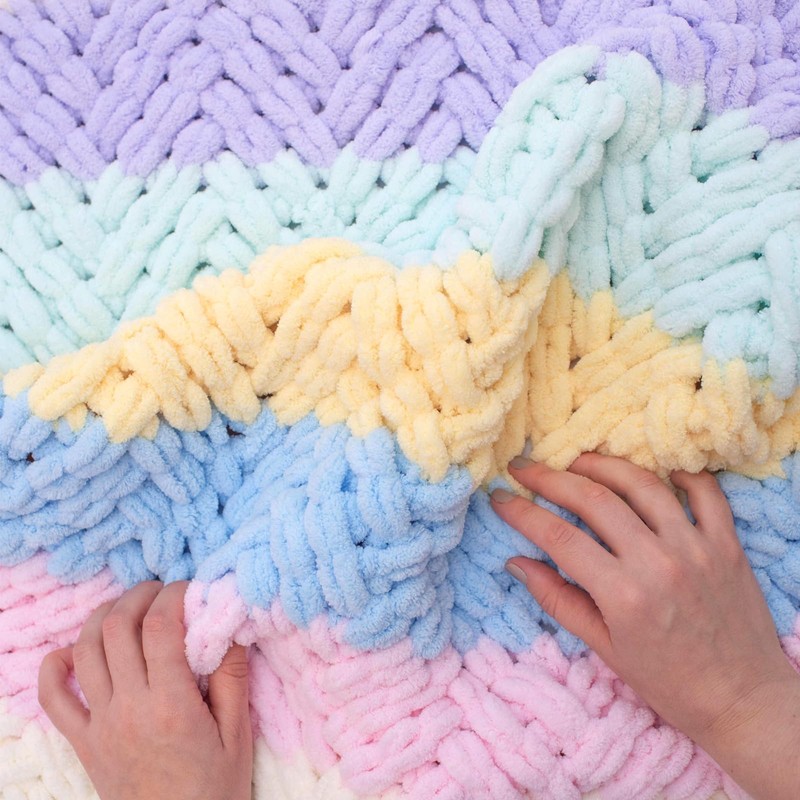 Chunky Velvet Chenille Yarn for Crocheting Velvet Fluffy Plush Thick