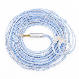 keephifi KBEAR ST16 2-Meter Long Silver-Plated Upgrade Earphone Cable with 3.5mm Gold-Plated Plug for KZ ZST AS10 EDX EDC (QDC, Silver, 3.5MM Plug)