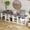 DINZI LVJ Shoe Storage Bench with Cushion, Cubby Shoe Rack