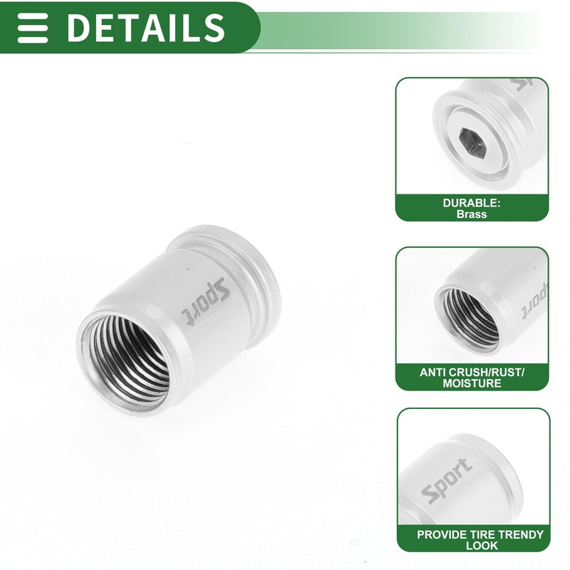 Motoforti Tire Valve Stem Caps Tyre Valve Dust Covers 8x13mm