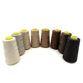 Tortoise 8 Cones of 3000 Yards Each Spool Thread for Sewing All Purpose Sewing Thread 100% Polyester Thread for Serger Overlock Quilting Sewing Machine 40S/2 Differ Nature