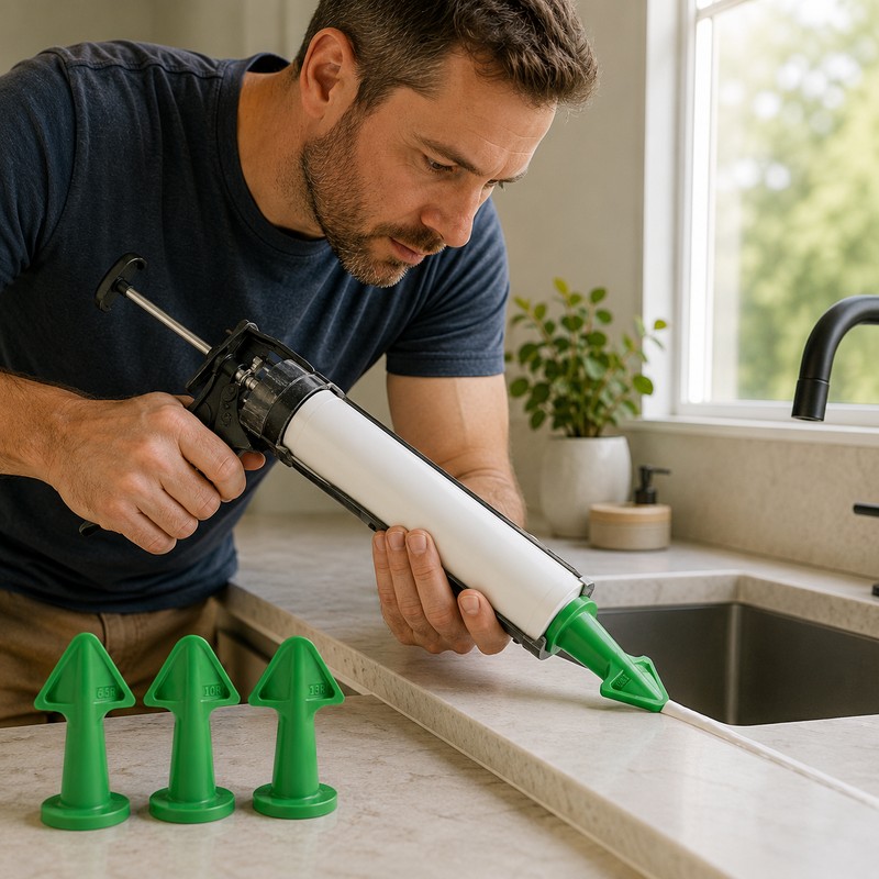 Caulk Nozzle Applicator Tips for Smooth Sealing – 3-Piece Plastic