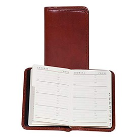 Scully Italian Calfskin Leather Personal Tel/Address Book Organizer (Cognac)