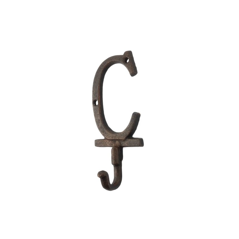 Handcrafted Nautical Decor Rustic Copper Cast Iron Letter C Alphabet