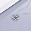 VENACOLY Lotus Necklace Birthstone Pendant Necklace Spiritual Yoga Jewellery Birthday