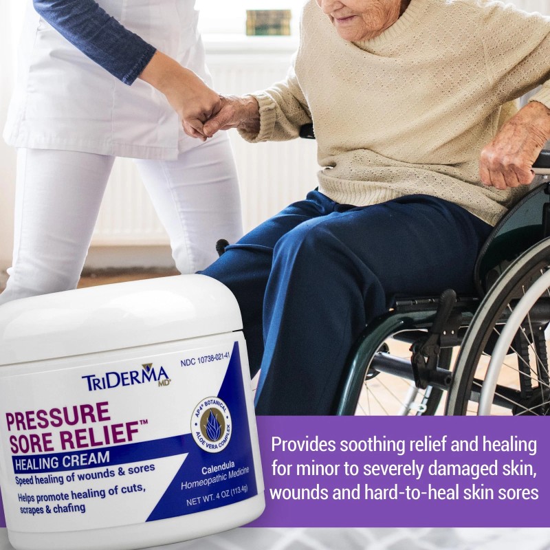 TriDerma Pressure Sore Relief Cream FSA Eligible Fast Healing Calendula
