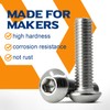 (Pack of 40) M5 x 30 mm Rounded Head Screws